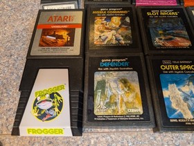 Atari 7800 Console With 15 Games In box Tested Defender Frogger Pac Man No dupes