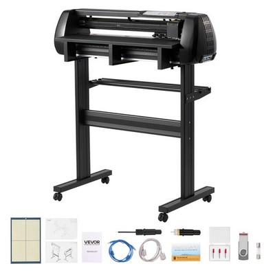 Vinyl Cutter Machine,28 inch Max Feed Width,Dual Blades,Adjustable Force and Spe