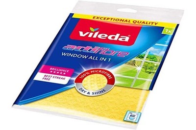 Vileda Actifibre Cloth for Cleaning Glass   Yellow 0,7x18,5x25 cm, Lemon Tree 