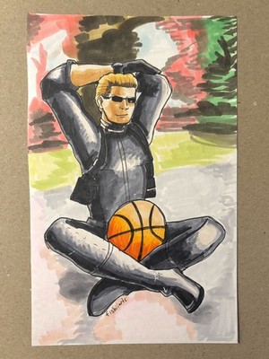ACEO PRINT Resident Evil 5 Art 5.5  X 8  - Fanart Albert Wesker By fishiiarts