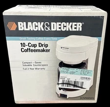 BLACK & DECKER 10 CUP Drip Coffeemaker DCM900WH Vintage Brand New Sealed Box