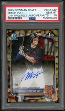 2025 Bowman Draft Chrome Prospect Auto Peanuts Mitch Voit #CPA-MV /5 PSA 10