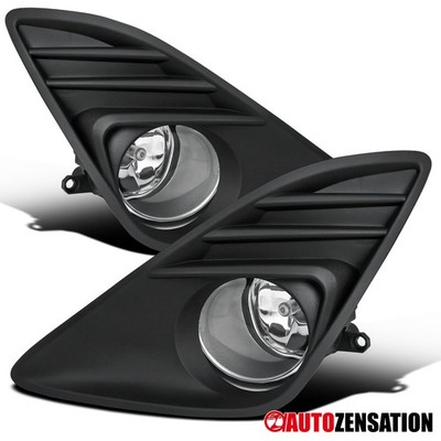 Fit 2012-2014 Toyota Camry Fog Lights Bumper Driving Lamps w/ Bezel Left+Right