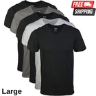Camisetas De Cuello En V Surtidas Para Hombres Multicolor Large (Paquete De 5)