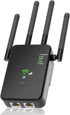 WiFi Extender Signal Booster for Home, Dual Band 5GHz&2.4GHz, Covers Up to 12880 - Image 1 of 4
