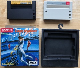 Lot 2 MSX game cartridges: Lode Runner, Secret Treasure of Moai (Moai no Hiho)
