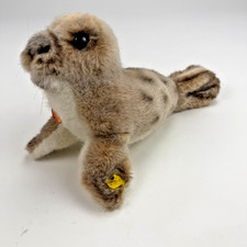 Vintage Steiff Robby Seal Plush Spotted Gray Seehund With Chest Tag Button Ear