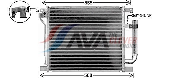 CONDENSER AIR CONDITIONING DN5467D FOR NISSAN MR16DDT 1.6L K9K636/646/410 1.5L - Image 2 of 4