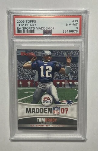 2006 Topps EA Sports Madden 07 Tom Brady #130 PSA 8 Patriots Legend HOF