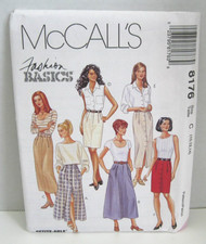 McCall's Fashion Basics 8176 Skirts w/ Length Pocket Options Misses' 10-14 UC