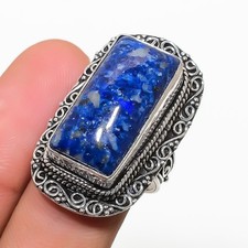 Sodalite Gemstone Handmade 925 Sterling Silver Jewelry Ring Size 7 g250