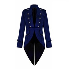 Tailcoat with Standing Collar Fitted Apparel Polyester for Cosplay, Halloween