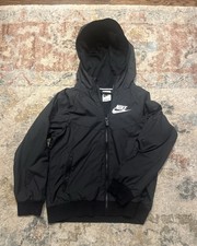Nike Windbreaker Women's Black Full Zip Activewear Outerwear Small S