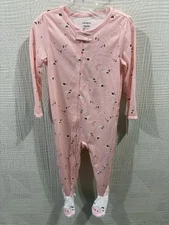 Carter’s Baby Girl Knit Sleeper Size 2 T New Cow Theme