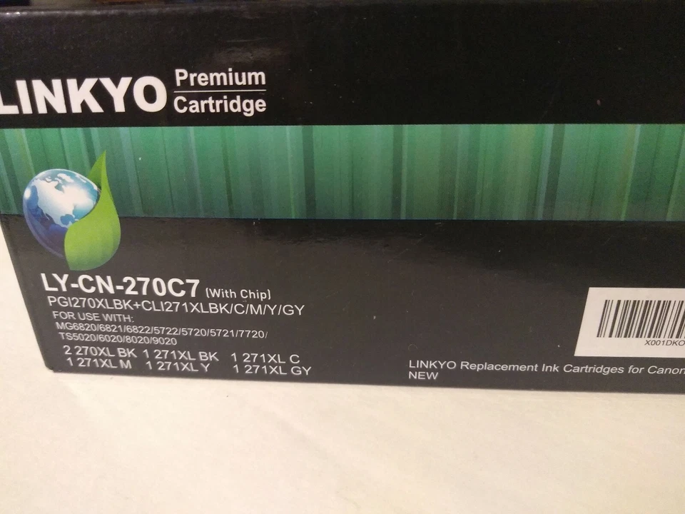 Cartucho Linyo LY-CN-270CL con chip para Canon pgi 270xl cli271xl cmyk paquete de 7 Foto 3 de 3