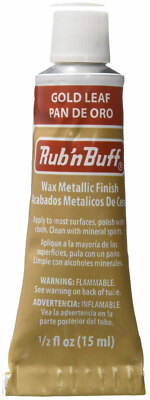 Amaco Rub 'N Buff Wax Metallic Finish, Gold Leaf, 0.5-Fluid Ounce