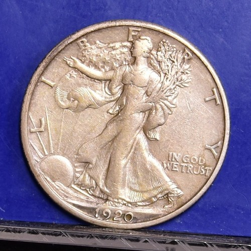 1920-S Liberty Walking Half Dollar - AU Details, Light Clean (#53677-L)