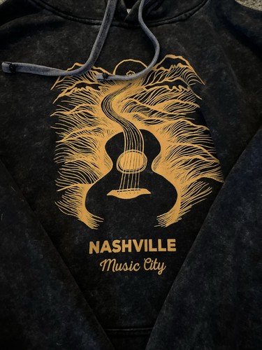 Coastal Classics Nashville Music City Women’s Black Hoodie 2XL - Picture 2 of 3