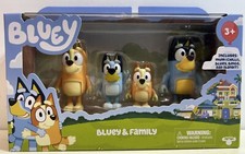 Bluey Family 4pk Figures Set mum Chili Bluey Bingo Dad Bandit NEW