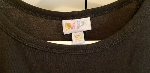 Lularoe Women's Carley Black Dress High Low Top Pockets Short Sleeve Size XXS - Picture 2 of 5