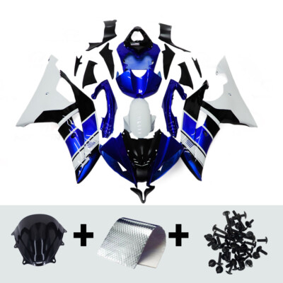 ABS Fairings Plastic Kit for 2008-2016 09 10 YZF R6 Yamaha Bodywork Blue White
