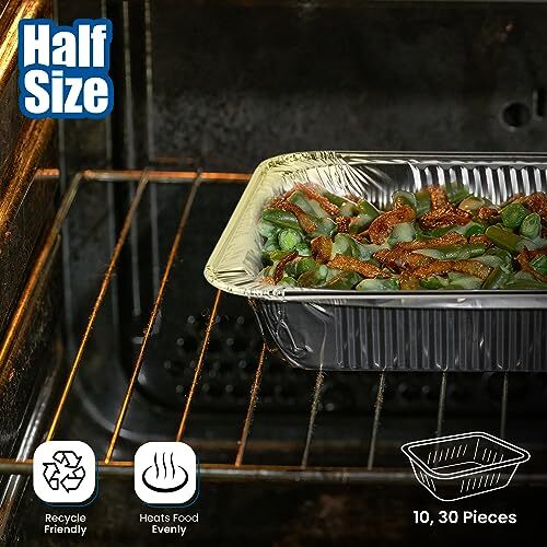 Padelle Alluminio Value Pack Confezione 30 Padelle Monouso Vassoi Foil 9x13Ideali per BBQ... - Foto 8 di 8