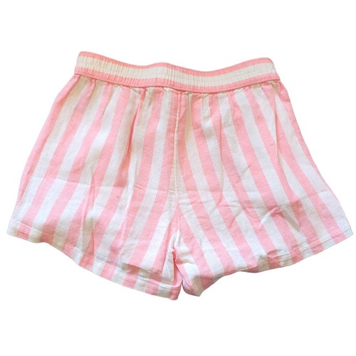 Old Navy Girls Shorts Pink White Striped Elastic Waist Sz 14/16 XL Linen JJ3032 - Picture 4 of 6