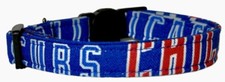 Blue Chicago Cubs 2 Handmade Safety Cat Collar - ADULT