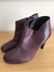 plum ankle boots