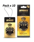 Areon VIP exclusive Black King Car Quality Freshener Lux Hanging Card Pack of 10