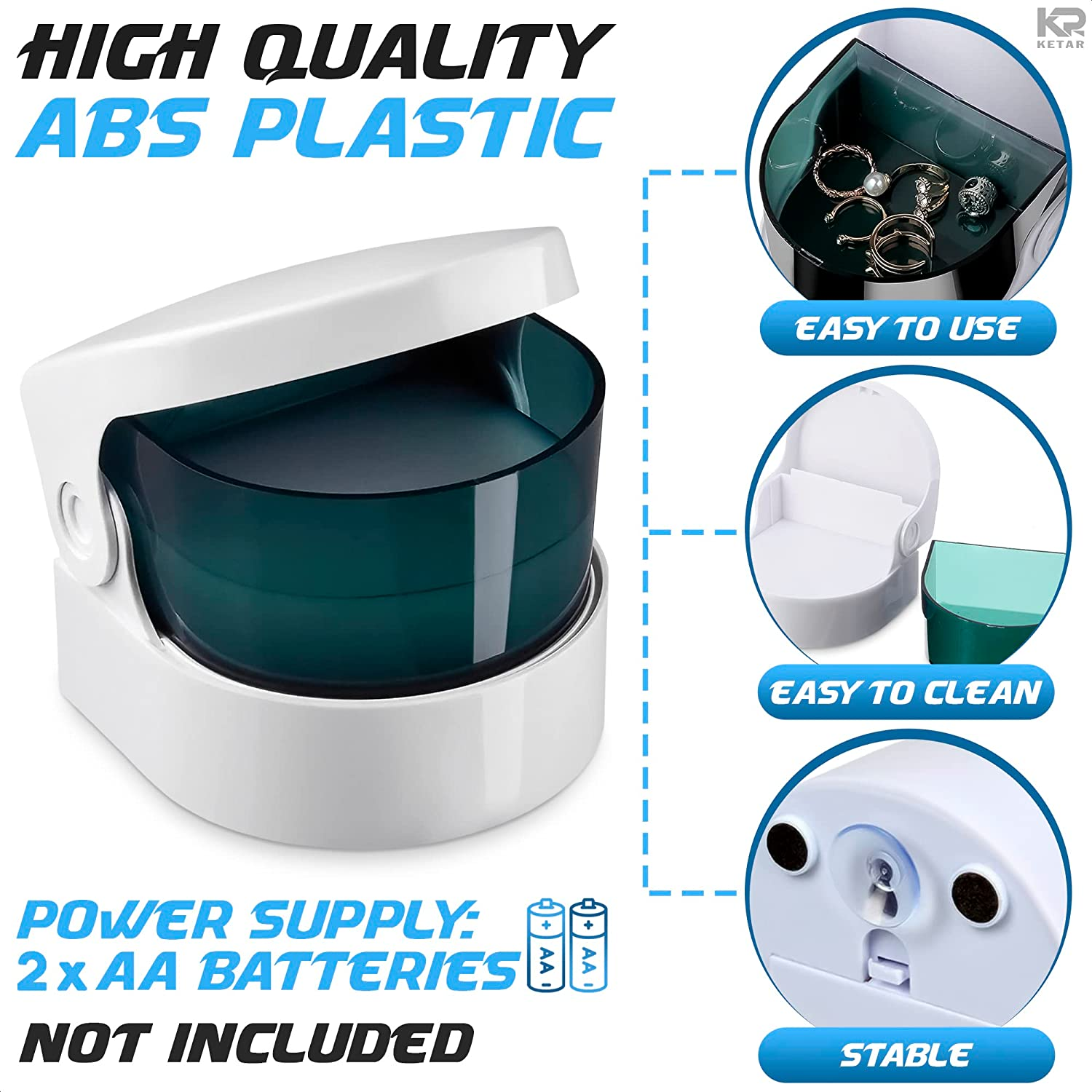 Sonic Dental Retainer Cleaner Denture Cleaner Dental Pod Ultrasonic