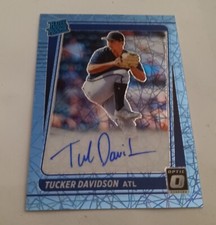 2021 TUCKER DAVIDSON Panini Donruss Optic ROOKIE Velocity AUTO 7/75 MINT Braves
