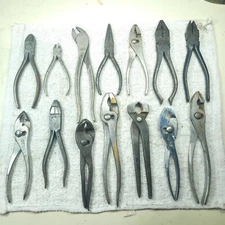Vintage USA Pliers - Stanley, McKaig, Kraeuter, Boker, Keen Kutter, (14) Tools