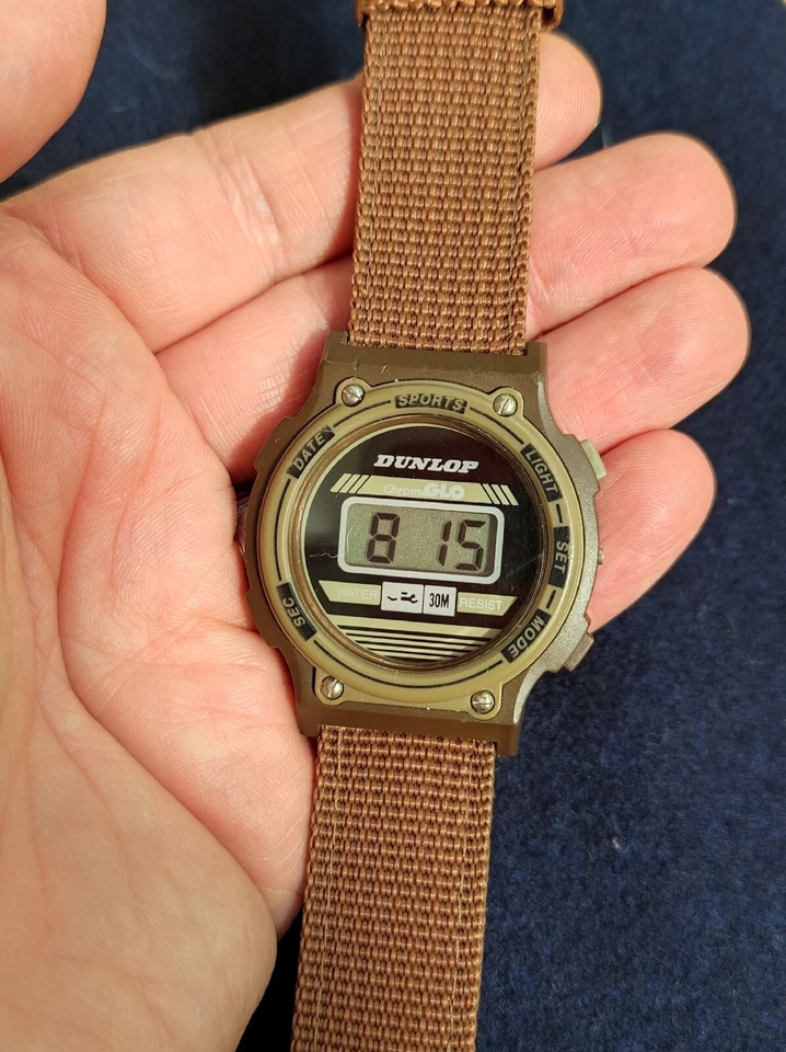 Dunlop CromaGlow rare vintage digital sports watch - image 3 of 4