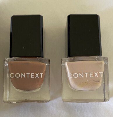 CONTEXT Nail Lacquer Set Piece Of Me(Caramel) & The Last Mile (PinkBeige)