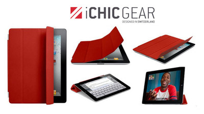 iPad 2,3,4 Schutzhülle + Folie + Touch Pen,Magnet Rot,Case Smart Cover Bumper