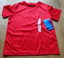 CHAMPION boy's sz 5/6 NWT red athletic polyester short sleeve shirt