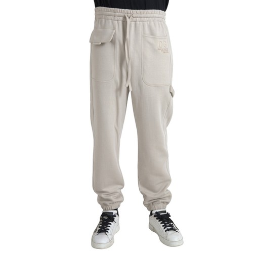 Pantalon Décontracté Plissé Beige Homme Dolce & Gabbana - Taille US 30 (32 Longueur) - Neuf étiqueté