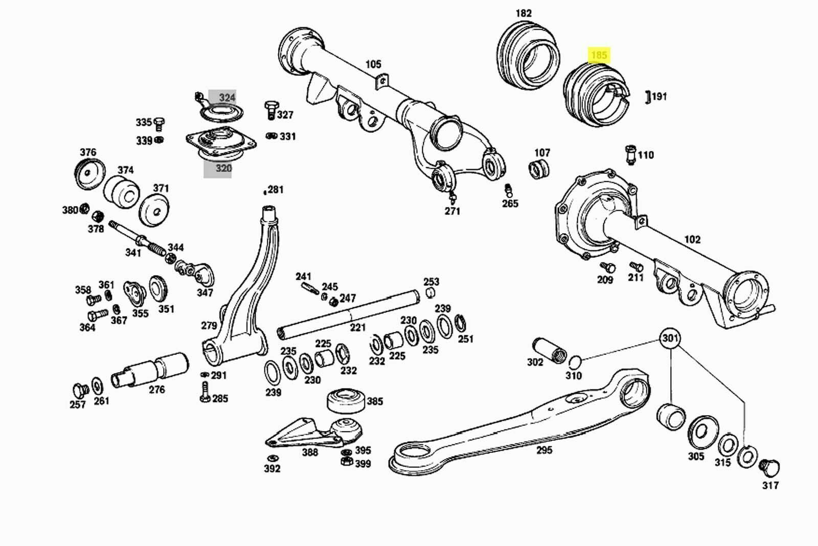 Mercedes Boot for Differential Case New OEM W108 W109 W110 W111 W112