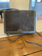 Vintage Grey Suede Saks Fifth Avenue Envelope Purse Excellent condition