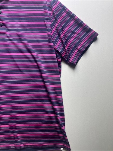 Walter Hagen Polo Shirt Mens L Essentials Golf Performance Striped Short Sleeve - Picture 4 of 5