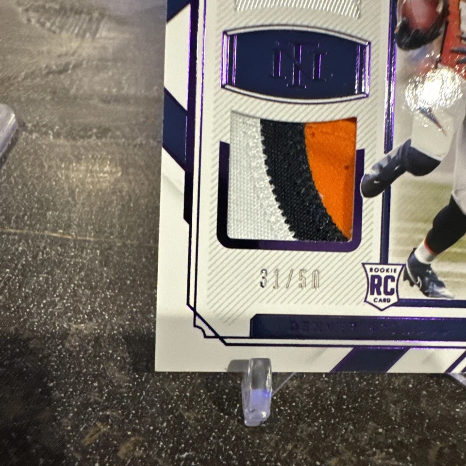 2020 Panini National Treasures - Rookie Dual Materials #RDM-JJ Jerry Jeudy /50  - Image 2 of 4