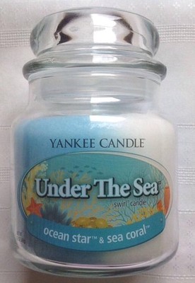 Yankee Candle UNDER THE SEA 13 oz SWIRL Ocean Star & Sea Coral RETIRED ITEM HTF
