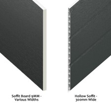 Grey Fascia Soffit Board 5m uPVC Capping Board Flat  Board Window Sill Cover