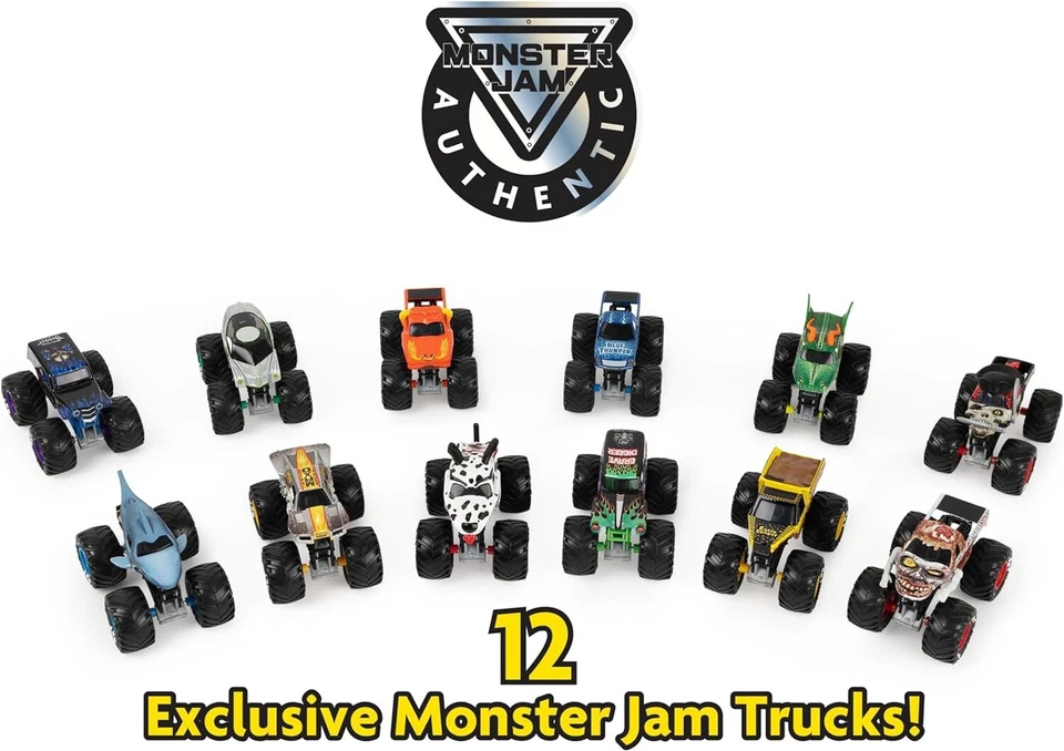 Colorful 12-Pack of 1:64 Scale Die-Cast Monster Trucks - Perfect Gift for Kids - Image 4 of 4
