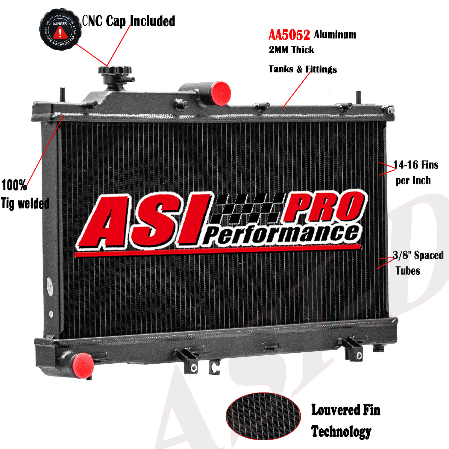 2 Row Aluminum Radiator For 2014-18 2015 Subaru Forester 2.5L MT 45111SG000