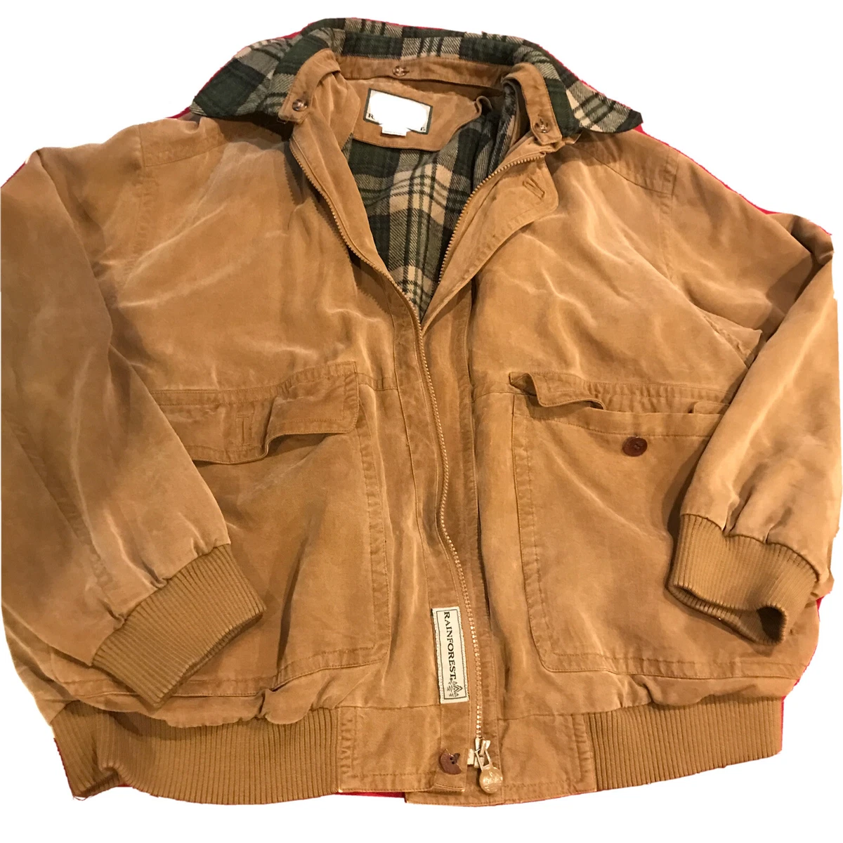 Rainforest XL Jacket Wool Flannel Lined Zip Up Deep Pockets Tencel Lyoscell Soft