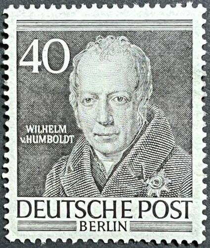 Germany West Berlin, Wilhelm von Humbolt, MNH, Scott 9N93, Michel 100, F-VF