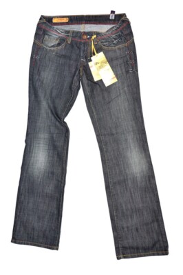 JETLAG Dorin No.94 Stretch Jeans Damen W31 L34 Denim Dunkelgrau Schwarz SR314