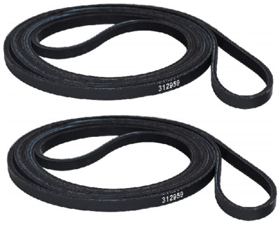 312959 Dryer Drum Belt for Maytag Y312959 LB234 NEW 100'' 5 Rib 4 Groove - 2-PACK